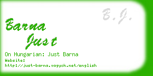 barna just business card